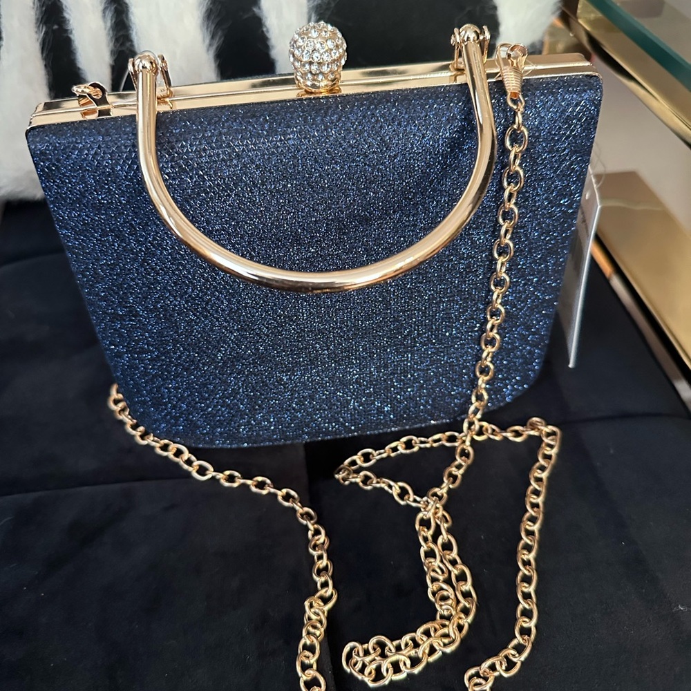 Elegant Navy Blue Evening Clutch
